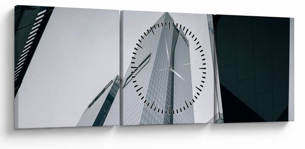 Kép - Felhőkarcoló (órával) (90x30 cm)