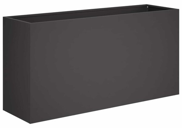 Kerti cserép Fekete 100 x 30 x 40 cm Hidegen hengerelt acél
