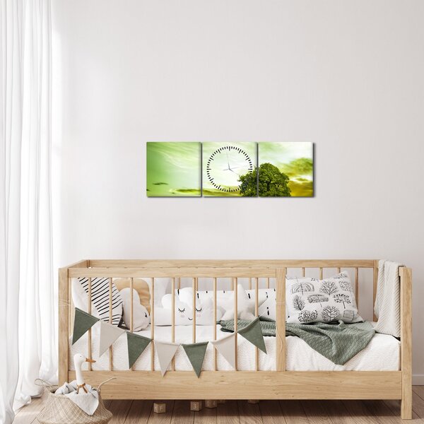 Kép - Az élet fája (órával) (90x30 cm)