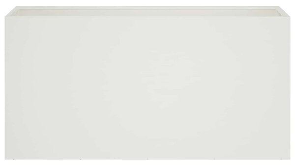 Kerti cserép Fehér 100 x 30 x 40 cm Hidegen hengerelt acél