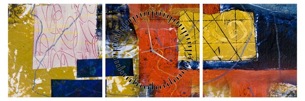 Kép - Absztrakció (órával) (90x30 cm)