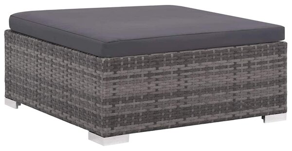 6 részes szürke polyrattan kerti ülőgarnitúra párnákkal