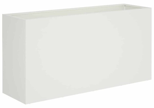 Kerti cserép Fehér 100 x 30 x 40 cm Hidegen hengerelt acél