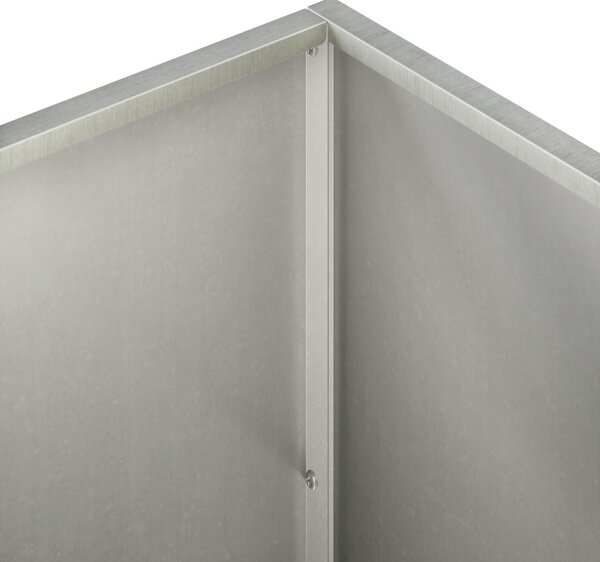 Kerti cserép Ezüst 100 x 30 x 40 cm Rozsdamentes Acél