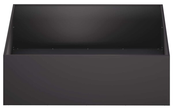 Kerti cserép 2 db Fekete 100 x 100 x 30 cm