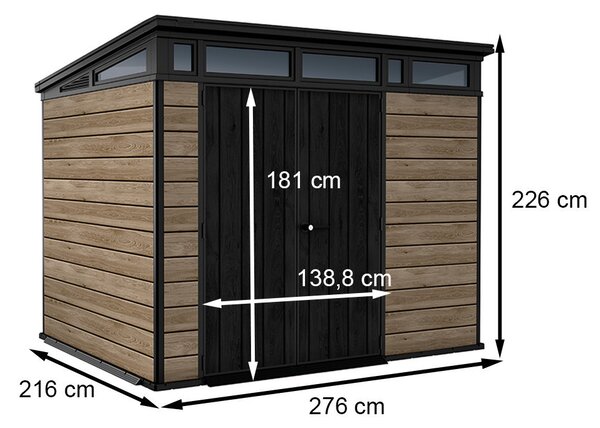 Signature PENT 9X7 műanyag kerti ház kőrisfa