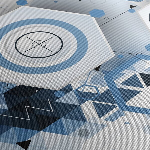 Kép - Geometriai absztrakció (120x50 cm)
