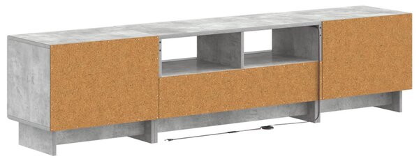 5 darabos LED TV szekrény Betonszürke Szerelt Fa