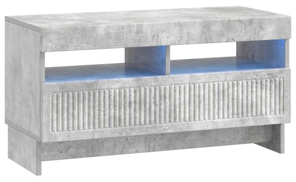5 darabos LED TV szekrény Betonszürke Szerelt Fa