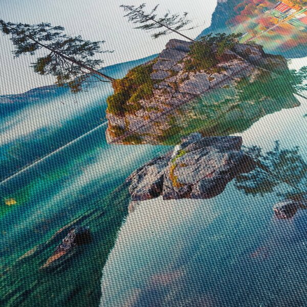 Kép - Lake Hintersee, Bajor - Alpok, Ausztria (120x50 cm)