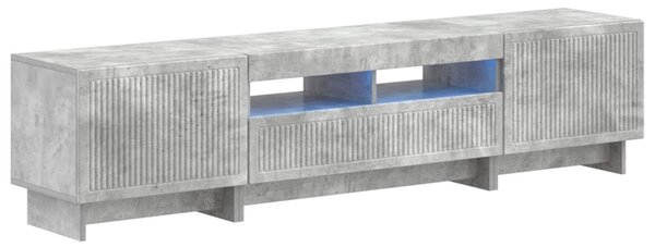 5 darabos LED TV szekrény Betonszürke Szerelt Fa