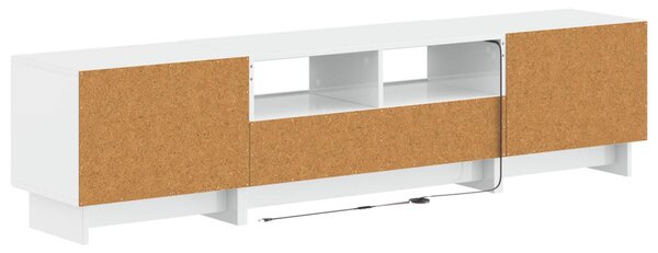 5 darabos LED TV szekrény Magasfényű Fehér Szerelt Fa