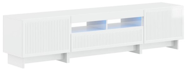 5 darabos LED TV szekrény Magasfényű Fehér Szerelt Fa