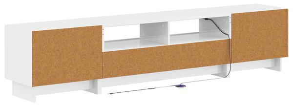 5 darabos LED TV szekrény Magasfényű Fehér Szerelt Fa