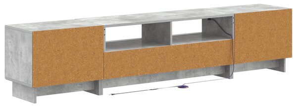 5 darabos LED TV szekrény Betonszürke Szerelt Fa