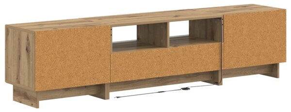 5 darabos LED TV szekrény Kézműves Tölgy Szerelt Fa