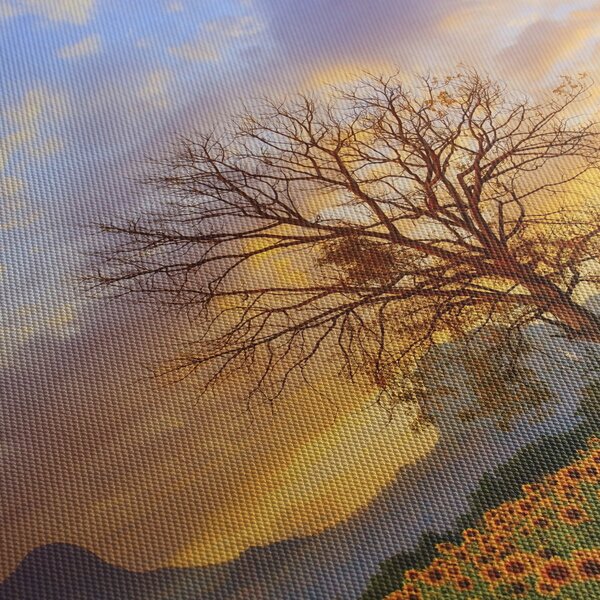 Kép - Táj napraforgóval (120x50 cm)