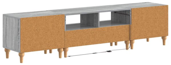 3 darabos LED TV szekrény Szürke Sonoma Szerelt Fa