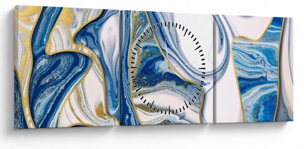 Kép - Márványhullámok (órával) (90x30 cm)