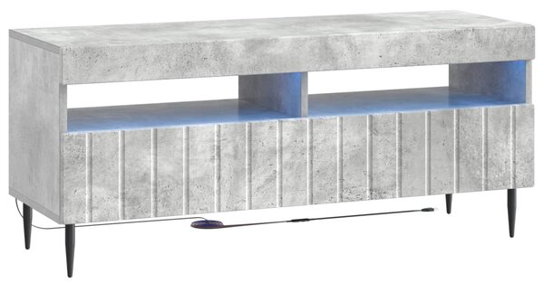 5 darabos LED TV szekrény Betonszürke Szerelt Fa