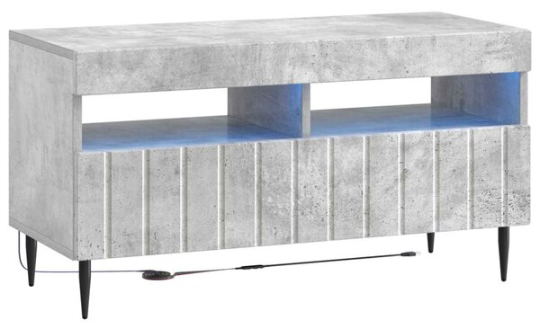 5 darabos LED TV szekrény Betonszürke Szerelt Fa