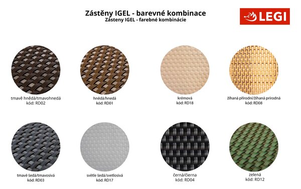 Erkély paraván LEGI 3 x 0,9 m, krémszínű