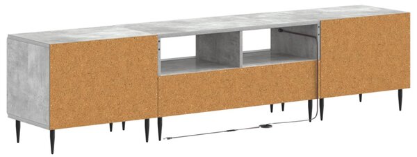 5 darabos LED TV szekrény Betonszürke Szerelt Fa