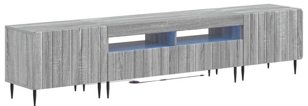 5 darabos LED TV szekrény Szürke Sonoma Szerelt Fa