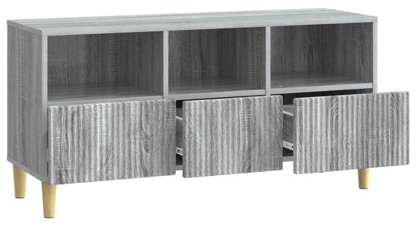 TV szekrény 102 x 34,5 x 50 cm Szürke Sonoma Szerelt Fa
