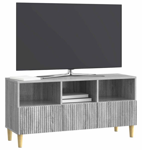 TV szekrény 102 x 34,5 x 50 cm Szürke Sonoma Szerelt Fa