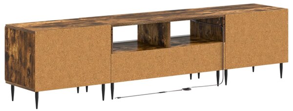 5 darabos LED TV szekrény Füstös Tölgy Szerelt Fa