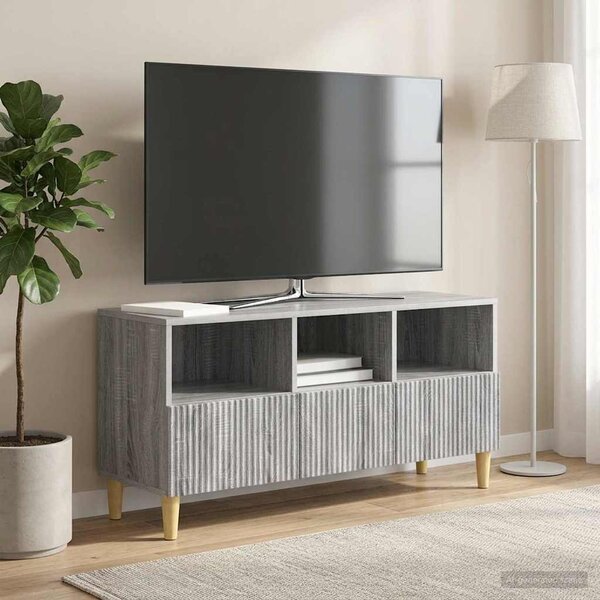 TV szekrény 102 x 34,5 x 50 cm Szürke Sonoma Szerelt Fa