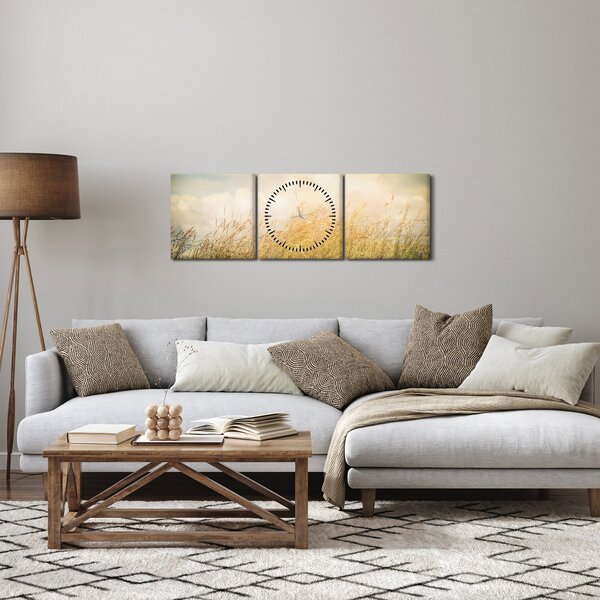 Kép - Mező ősszel (órával) (90x30 cm)