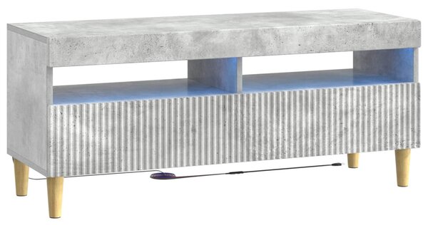 5 darabos LED TV szekrény Betonszürke Szerelt Fa