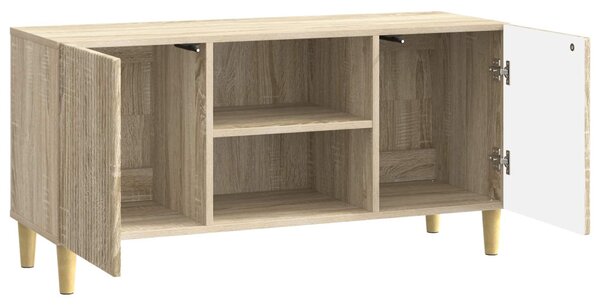 TV szekrény 102 x 34,5 x 50 cm Sonoma Tölgy Szerelt Fa