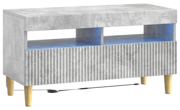 5 darabos LED TV szekrény Betonszürke Szerelt Fa