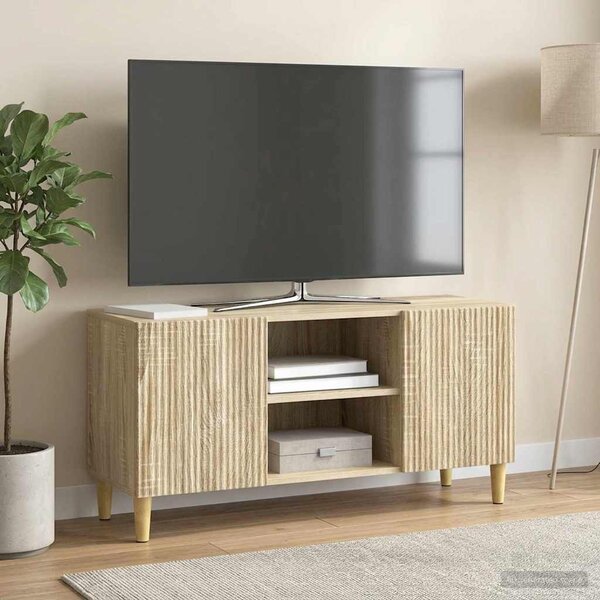 TV szekrény 102 x 34,5 x 50 cm Sonoma Tölgy Szerelt Fa