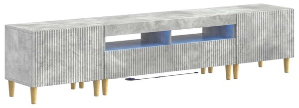 5 darabos LED TV szekrény Betonszürke Szerelt Fa