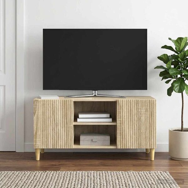 TV szekrény 102 x 34,5 x 50 cm Sonoma Tölgy Szerelt Fa