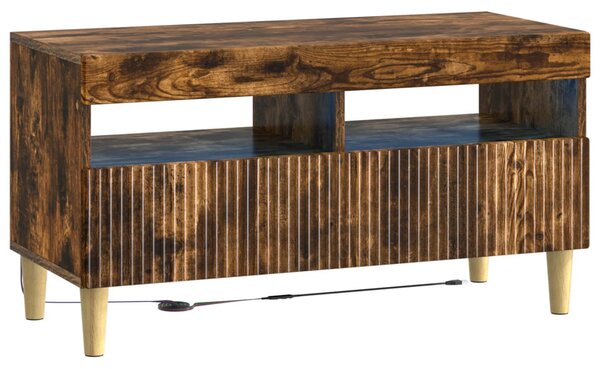 5 darabos LED TV szekrény Füstös Tölgy Szerelt Fa