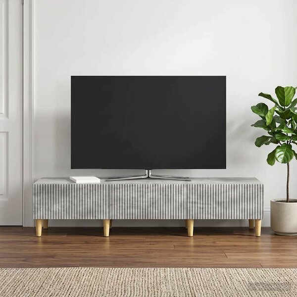 TV szekrény fiókkal Betonszürke 147 x 34,5 x 30 cm Szerelt Fa
