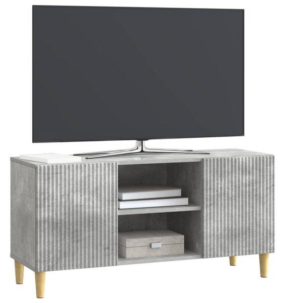 TV szekrény 102 x 34,5 x 50 cm Betonszürke Szerelt Fa