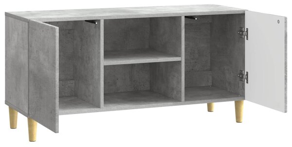 TV szekrény 102 x 34,5 x 50 cm Betonszürke Szerelt Fa