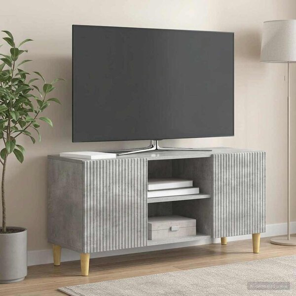 TV szekrény 102 x 34,5 x 50 cm Betonszürke Szerelt Fa