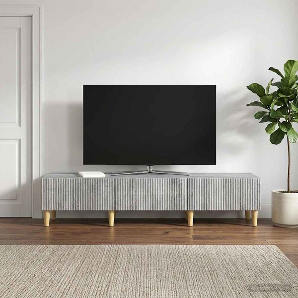TV szekrény fiókkal Szürke Sonoma 147 x 34,5 x 30 cm Szerelt Fa