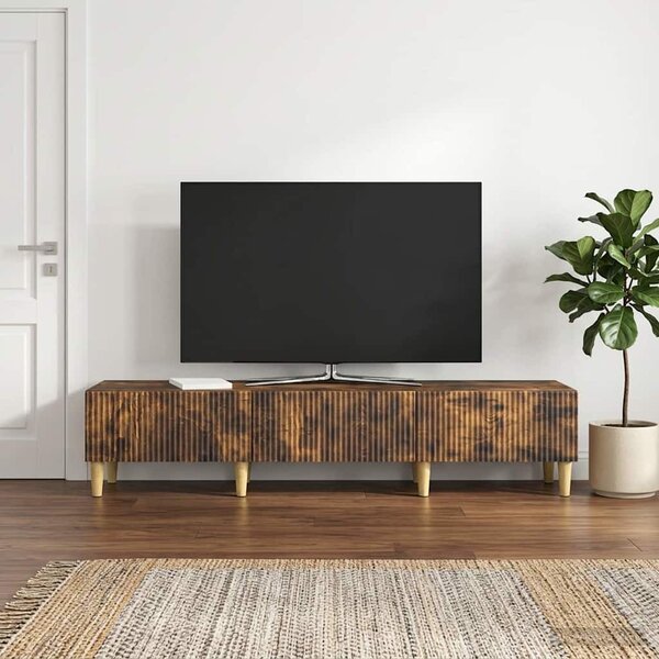 TV szekrény fiókkal Füstös Tölgy 147 x 34,5 x 30 cm Szerelt Fa