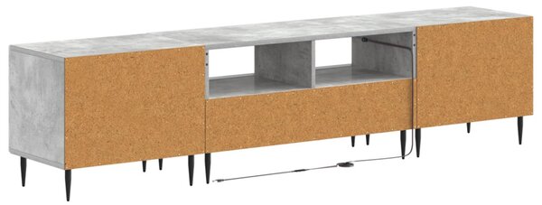 3 darabos LED TV szekrény Betonszürke Szerelt Fa