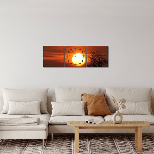 Kép - Naplemente (órával) (90x30 cm)