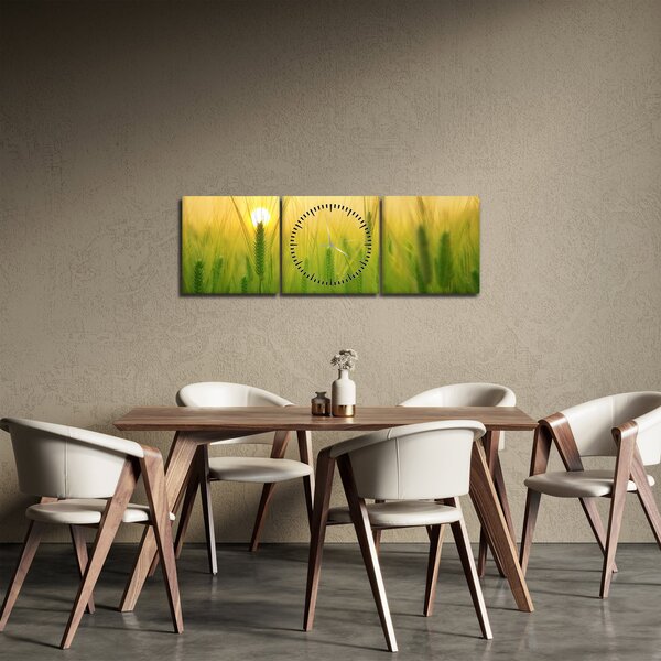 Kép - Mező gabonával (órával) (90x30 cm)