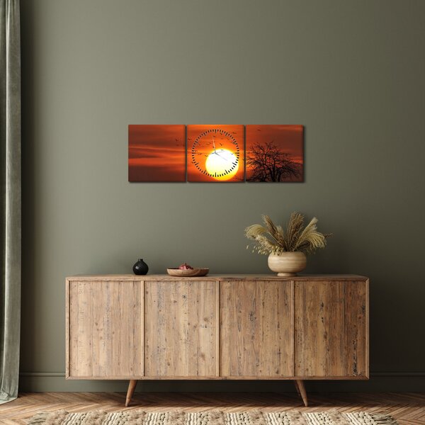 Kép - Naplemente (órával) (90x30 cm)